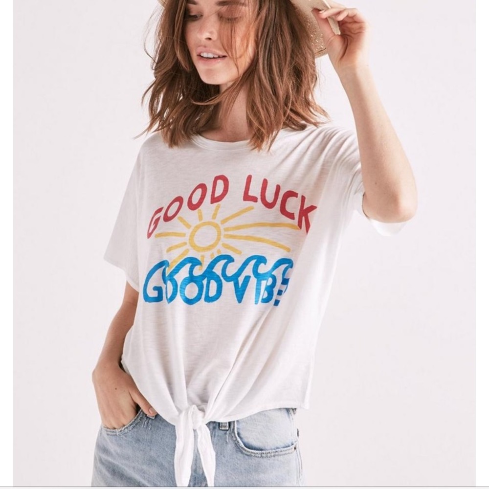 Lucky‎ Brand Good Luck Good Vibes Tee
